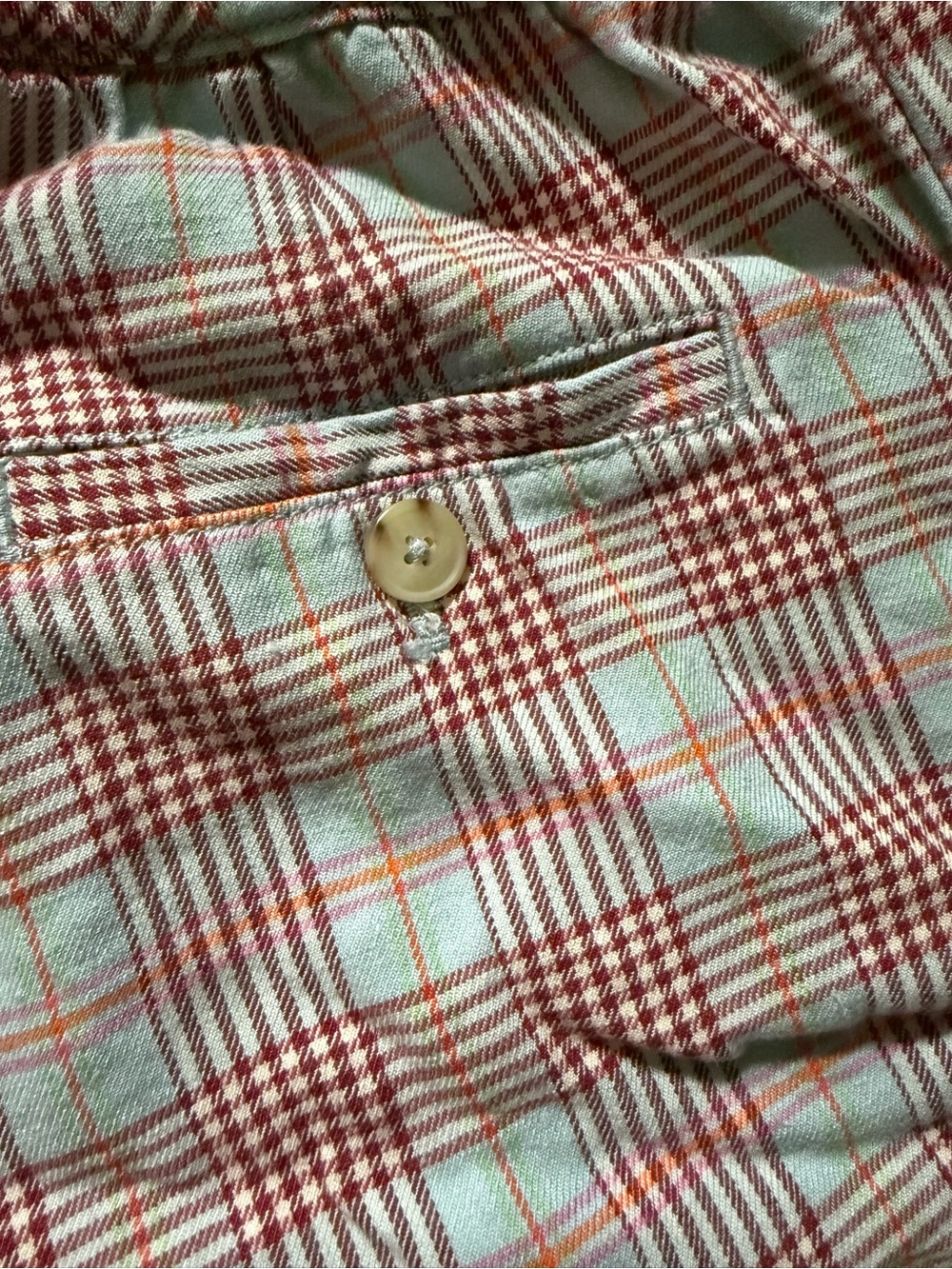 Anthropologie Maeve Light Blue and Raspberry Plaid Shorts size 10 - Picture 8 of 8